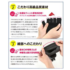ゴルフソックス 5本指ソックス ゴルフ すべり...の詳細画像5