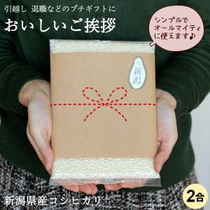 お米 おいしいご挨拶 2合 300g 令和5年産  新潟産コシヒカリ 新潟米 プチギフト 挨拶 引越 退職 真空