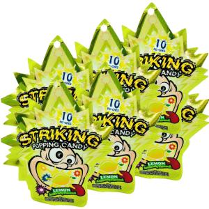 パチパチ飴 レモン味 15g 6袋 駄菓子 キャンデー  ポッピングキャンディ 10袋までレターパックライト発送可