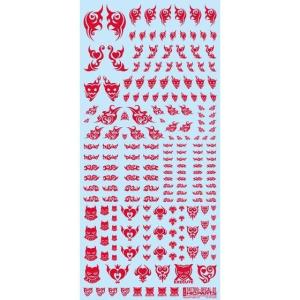 タトゥーデカール01 ハート/レッド 1枚入 プラモデル用デカール TTD-01-RED 新品ハイキューパーツ   HiQparts プラモデル 改造