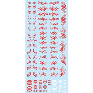 ヘックス迷彩用デカール2 レッド 1枚入 プラモデル用デカール HEXC2-RED ハイキューパーツ   HiQparts プラモデル 改造