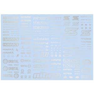 スポンサーロゴデカール01S シルバー 新品ハイキューパーツ   HiQparts プラモデル 改造