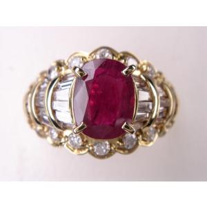 プラチナ角ダイヤ一文字リング 1．35ct : KenBrand - 通販