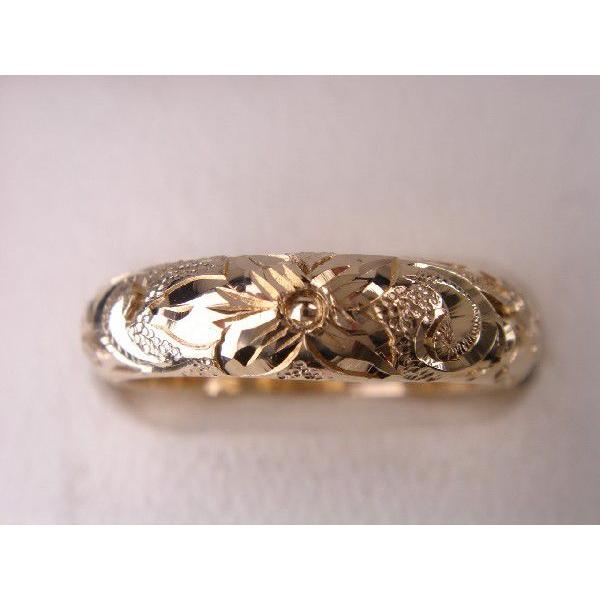 １８金マリッジリング結婚指輪　ハワイアンリング Ｍ