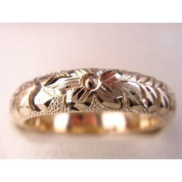 １８金マリッジリング結婚指輪　ハワイアンリング　マイレＭ