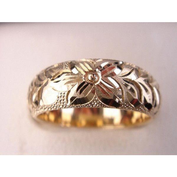 １８金マリッジリング結婚指輪　ハワイアンリング　マイレＬ