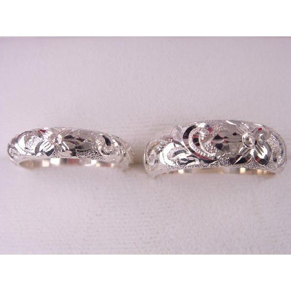 プラチナマリッジリング結婚指輪　ハワイアンリングペア２本セット