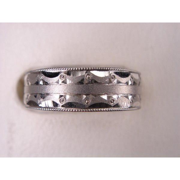 プラチナマリッジリング結婚指輪　オリジナルモチーフデザインリング Ｍ