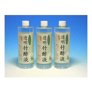 透明竹酢液500ml３本セット 国産竹酢液 化粧水タイプの蒸留竹酢液