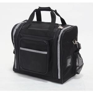剣道 防具袋 黒 少年用3Way反射材付 防具バックの詳細画像2