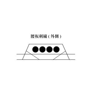 袴【 腰板刺繍 】文字約3.0cm角 1-4文字