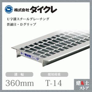 ダイクレ U字溝グレーチング 溝幅150用 並目(ザラ) 歩道用 スチール製