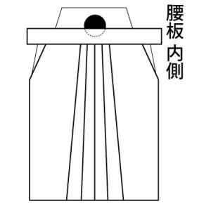 剣道 袴 腰板 刺繍 ●袴腰板刺繍　パターン６（内側・中央位置　１-３字［4-5cm角 目安］）