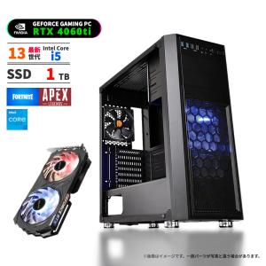 ゲーミングPC RTX4060ti intel 13世代 デスクトップパソコン core i5 13400F SSD 1TB メモリ16GB Intel CPU搭載 Windows11 Pro｜KENDOVIVI ヤフー店