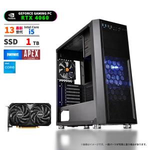 ゲーミングPC RTX4060 intel 13世代 デスクトップパソコン core i5 13400F SSD 1TB メモリ16GB Intel CPU搭載 Windows11 Pro｜kendovivi