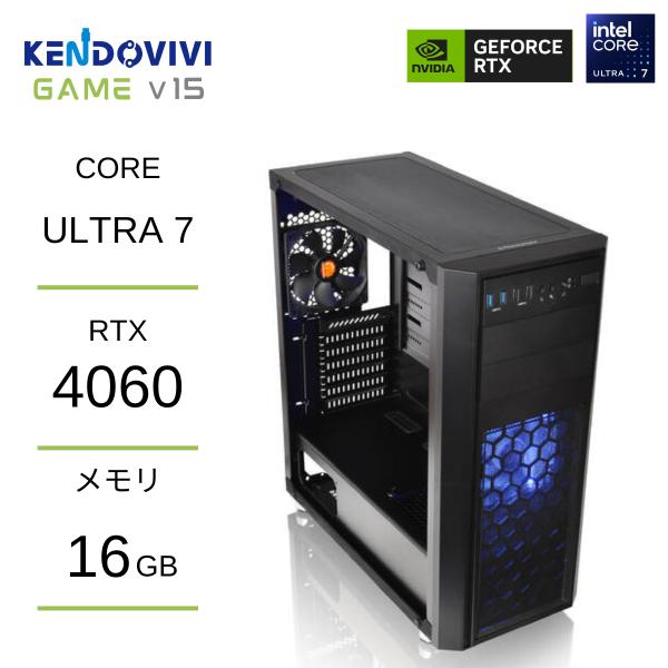 intel ULTRA7 265K CPU ゲーミングPC RTX4060 SSD500GB メモリ...