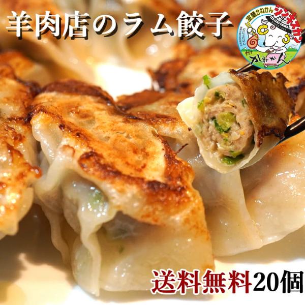 北海道 羊肉  ラム肉 餃子 20個 小麦100％皮 手作り餡  ラム餃子 ジンギスカンのたれ  ・...