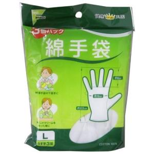 フアスト 綿手袋 Lサイズ (3双入)｜kenjoy