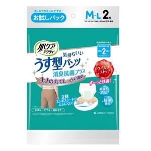 肌ケアアクティ　うす型パンツ消臭抗菌プラス　Ｍ−Ｌ　２枚×16個セット｜kenjoy