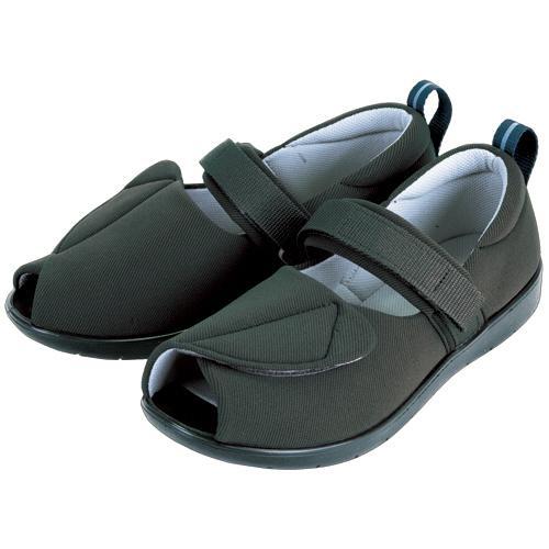 ＰＨ転びにくいシューズ　つま先なし　０００７１４１７　ＬＬ　黒　１足入