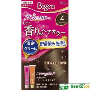 ビゲン　香りのヘアカラークリーム　４　ライトブラウン　40g+40g｜kenjoy