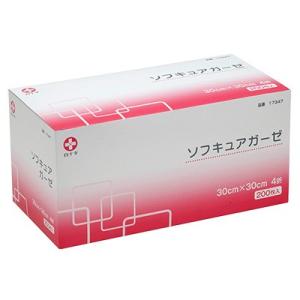 ソフキュアガーゼ 30cm*30cm 医療用不織布 4折 ( 200枚入*20箱セット