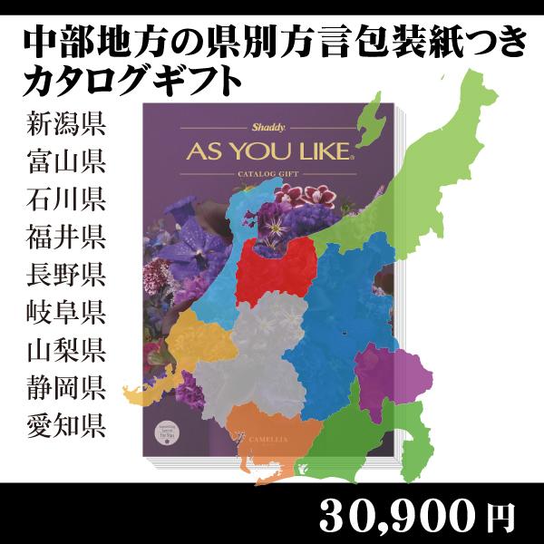 全国送料無料　都道府県別方言ラッピング　選べるカタログギフト〜中部地方編30,900円コース〜（内祝...