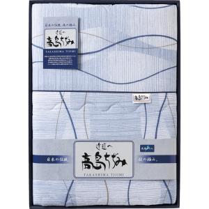 全国送料無料　高島ちぢみ 肌掛けふとん（TT-1005）○3｜kenjya-gift