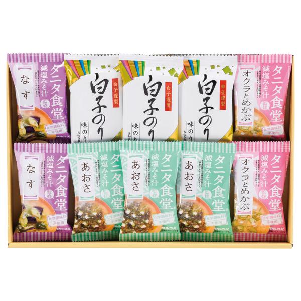 30%OFF　タニタ食堂監修減塩みそ汁・白子のり詰合せ（ST-25）（お見舞いお礼　快気内祝　香典返...