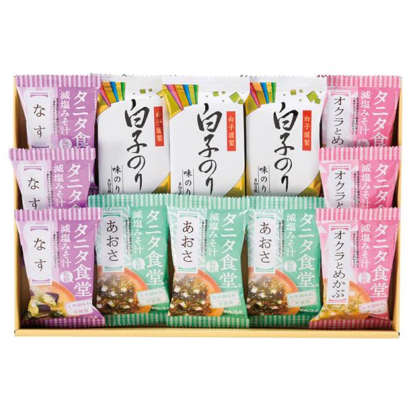 30%OFF　タニタ食堂監修減塩みそ汁・白子のり詰合せ（ST-30）（お見舞いお礼　快気内祝　香典返...