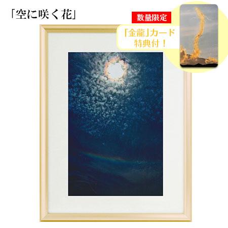 秋元隆良 奇跡の写真 空に咲く花 金龍カード 特典付 銀塩生写真 開運グッズ 運気 アップ