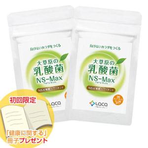 ラクア 大草原の乳酸菌 NS-Max 36カプセル 2袋セット ネコポス発送 乳酸菌 便通 腸内バランス 便秘 サプリメント サプリ