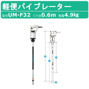 三笠産業 UM軽便バイブレーター UM-F28 0.6m 100V コンクリート 