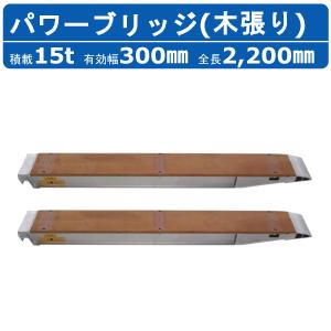 昭和ブリッジ パワーブリッジ 15t 2本セット アングル式 KB-220-30-15 木張り 建機 重機 農機 アルミブリッジ アルミ板 道板 ラダーレール