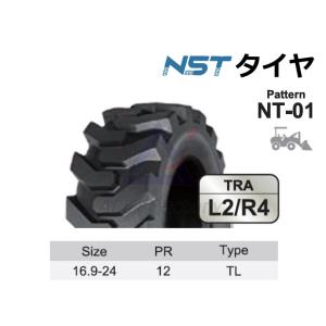 KBL NSTタイヤ 16.9-24 12PR L2/R4 コマツ WA100-7用 TL ホイール 