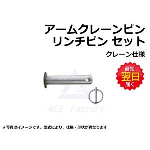 アームクレーンピンとリンチピン セット CAT 311 アームクレーンピン(25φ 210mm) リンチピン(6×45） ロックピン ★Hリンククレーン仕様専用｜kenki-parts