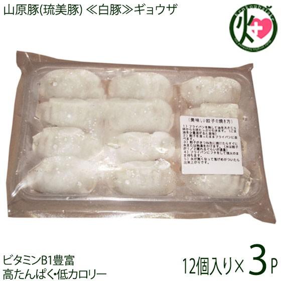 山原豚(琉美豚) 白豚ギョウザ 12個入り×3P フレッシュミートがなは 沖縄 土産 アグー 貴重 ...