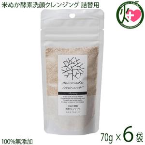 米ぬか酵素洗顔クレンジング 詰替用 70g×6袋 みんなでみらいを 100%無添加 無添加 オーガニック 天然 酵素 米糠｜kenko-batake