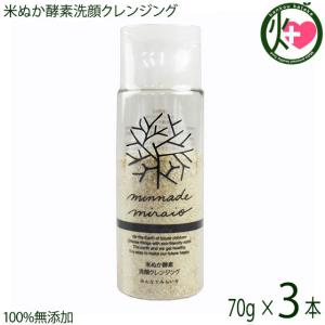 米ぬか酵素洗顔クレンジング 70g×3本 みんなでみらいを 100%無添加 無添加 オーガニック 天然 酵素 米糠｜kenko-batake