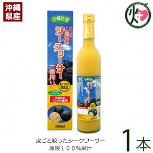 山原産 シークヮーサー 一番搾り 500ml×1本 北琉興産 沖縄 人気 果汁100% 健康飲料 皮ごと丸搾り 果肉入り たけしの家庭の医学 ノビレチン｜kenko-batake