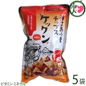 ケックンmini スパイシー 60g×5袋 沖縄伊江島小麦チップス クセになるウマ辛さ｜kenko-batake