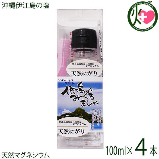 沖縄伊江島の塩 天然にがり 100ml×4本 天然マグネシウム 原液 みーぐる工房 健康 美容