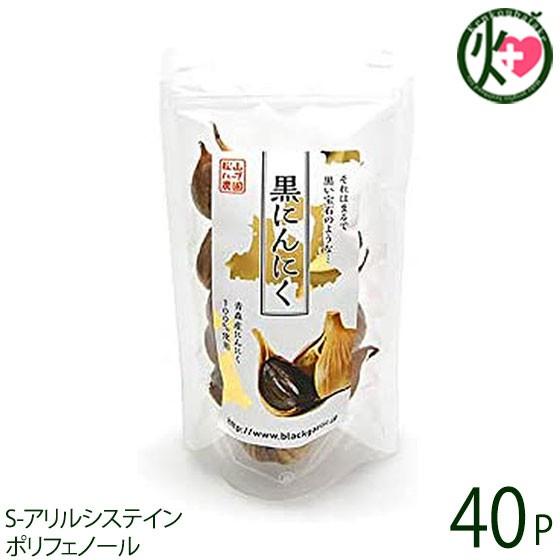 熟成黒にんにく 青森産 100g×40P 松山ハーブ農園 スタンドパック 黒ニンニク 国産 青森産 ...