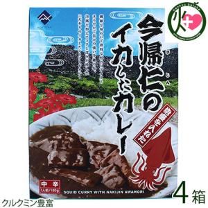 今帰仁の泡盛を入れたイカしたカレー 180g×4箱 沖縄 土産 沖縄土産 クルクミン豊富｜kenko-batake