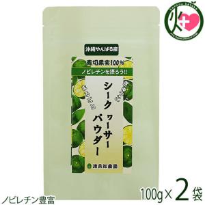 沖縄やんばる産 まるごとシークヮーサーパウダー 100g×2P 渡具知農園 沖縄 健康食品 シークワーサー 粉末 天然ノビレチン豊富｜けんこう畑