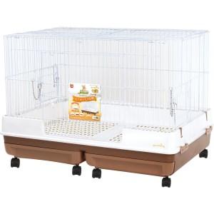 【他商品と同梱不可】マルカン うさぎのカンタンおそうじケージ ワイドB [MR-999]