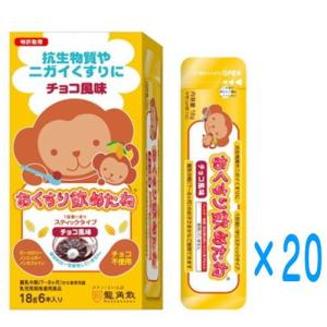 送料無料　おくすり飲めたね スティックタイプ （チョコ風味） 18g×6本入り　×20　優良配送