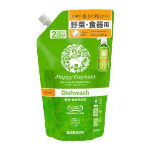 ハッピーエレファント 野菜・食器用洗剤 オレンジ＆ライム 500mL 詰替用
