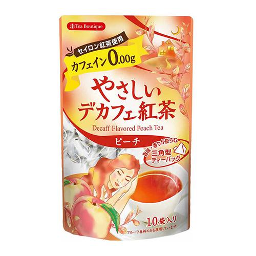 【ゆうパケット配送対象】ティーブティック やさしいデカフェ紅茶 ピーチ 1.2gx10ティーバッグ(...