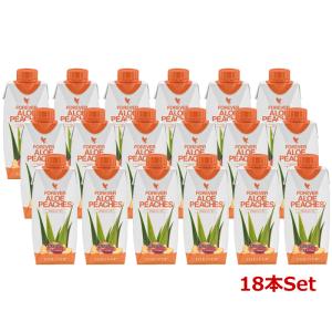 【お得なケース販売】FLP アロエベラジュース (ピーチ味) 330mL×18本入り(1ケース)(保存料・化学合成物質未使用)フォーエバーリビング｜kenko-ex2